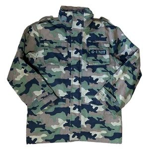 G-Unit Boy's Green Camouflage Lined Army Surplus Jacket